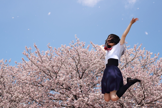 桜ジャンプ　フォト